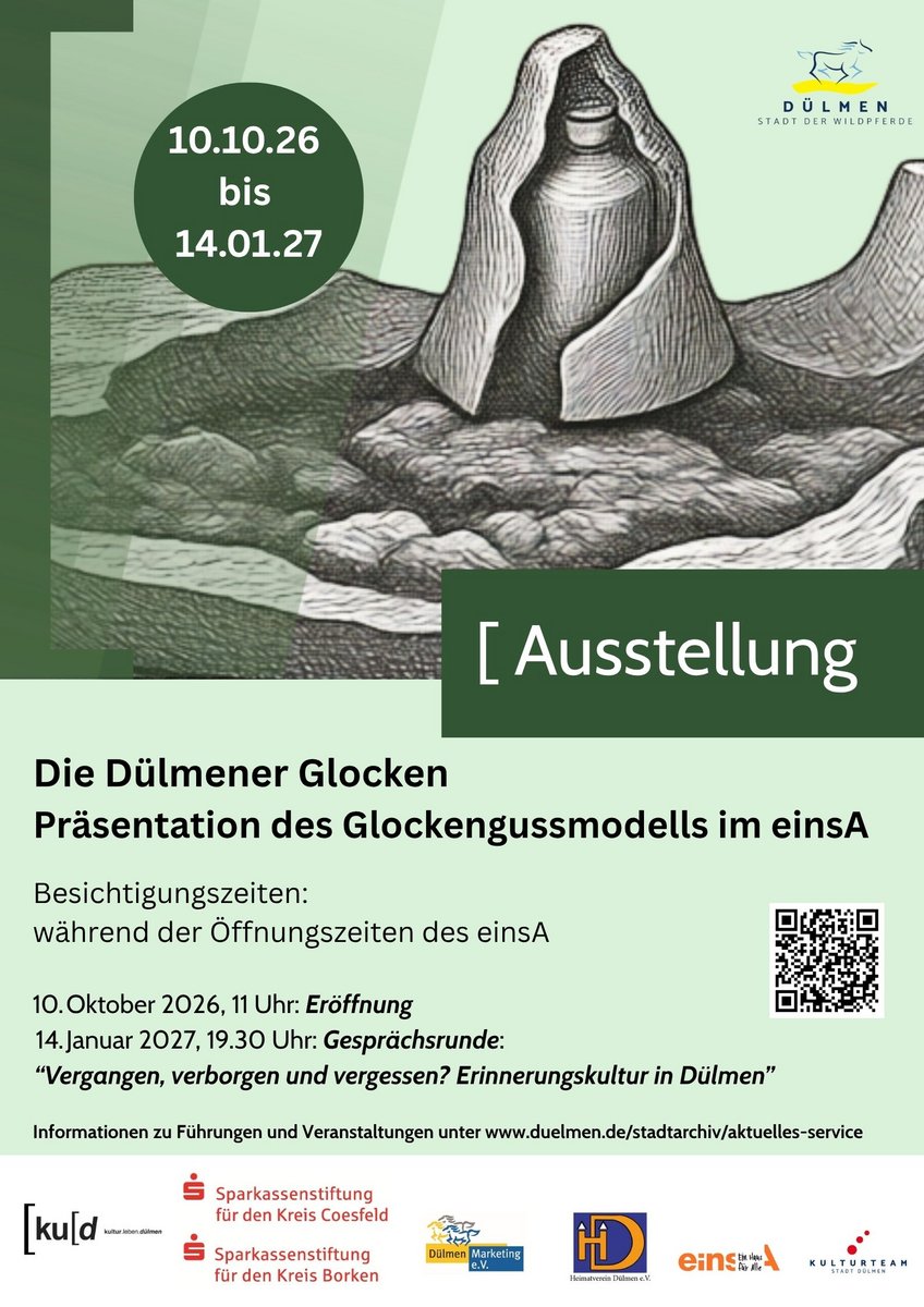 Plakat zur Ausstellung des Modells der Glockengießergrube
